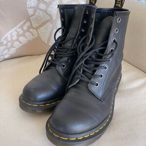 Dr. Martens Black Combat Boots Smooth Leather